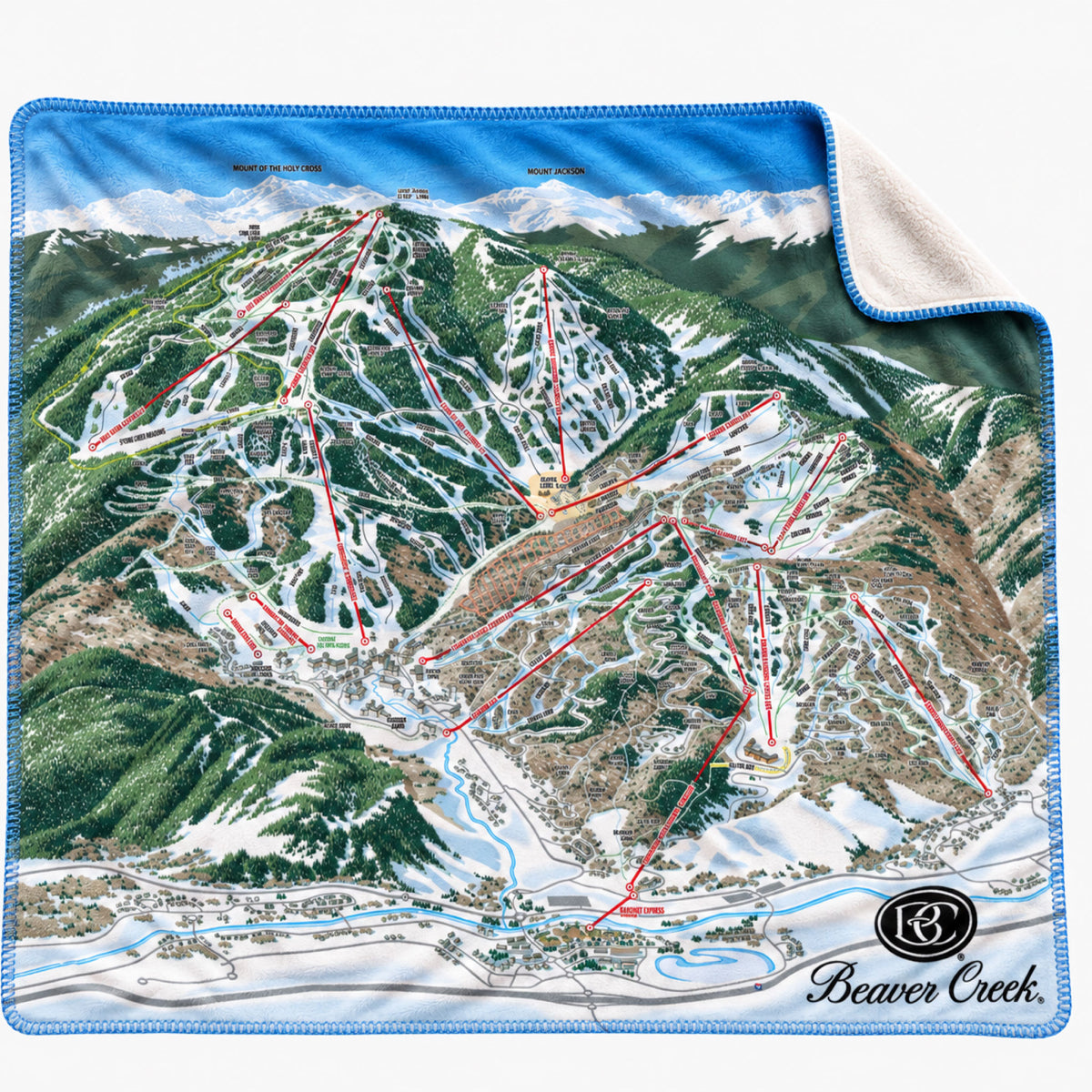 Beaver Creek Trail Map Blanket