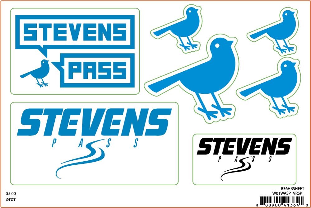Stevens Pass Multi Logo Stylie Sticker