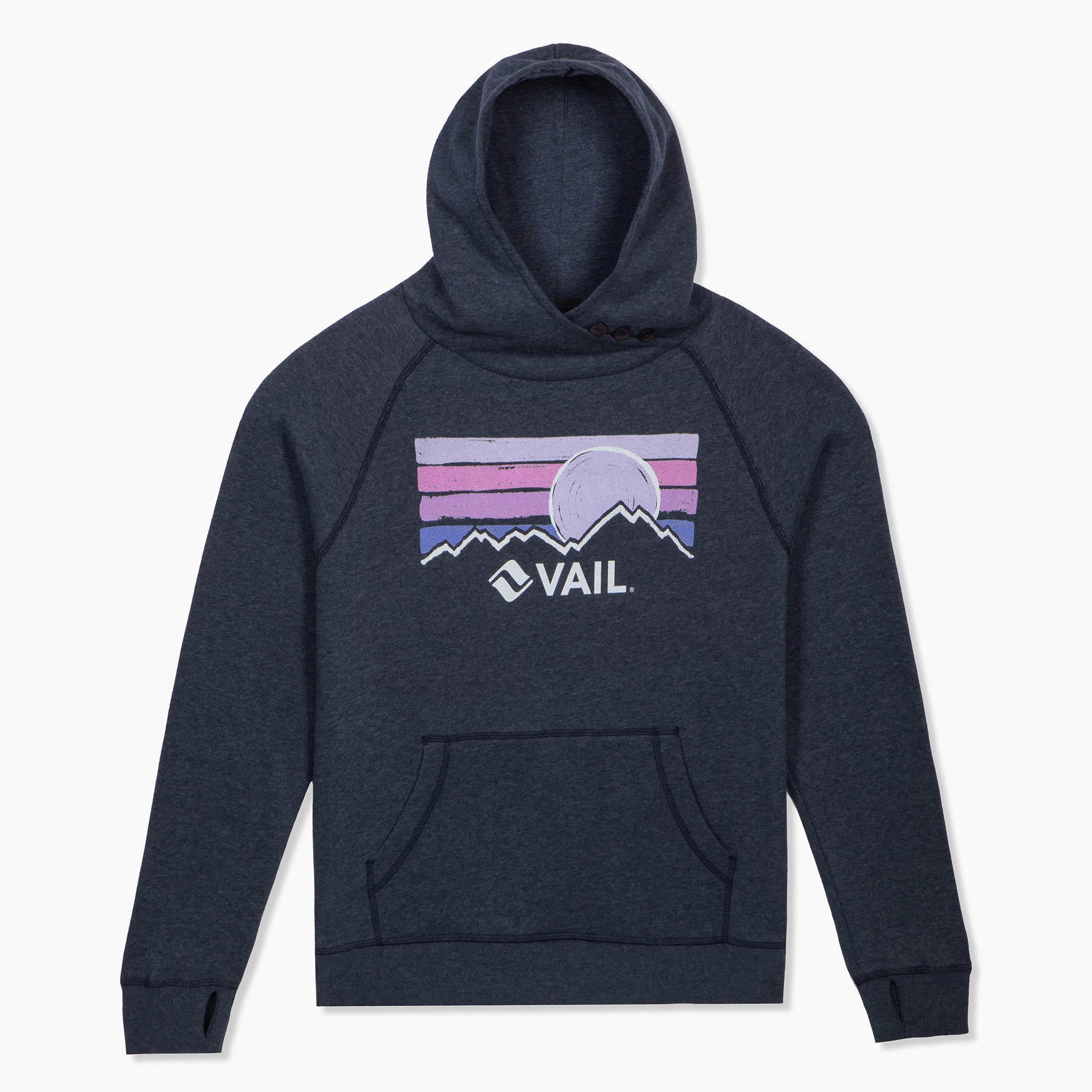 Vail Women's Pastel Sun Asym Hooded Sweatshirt