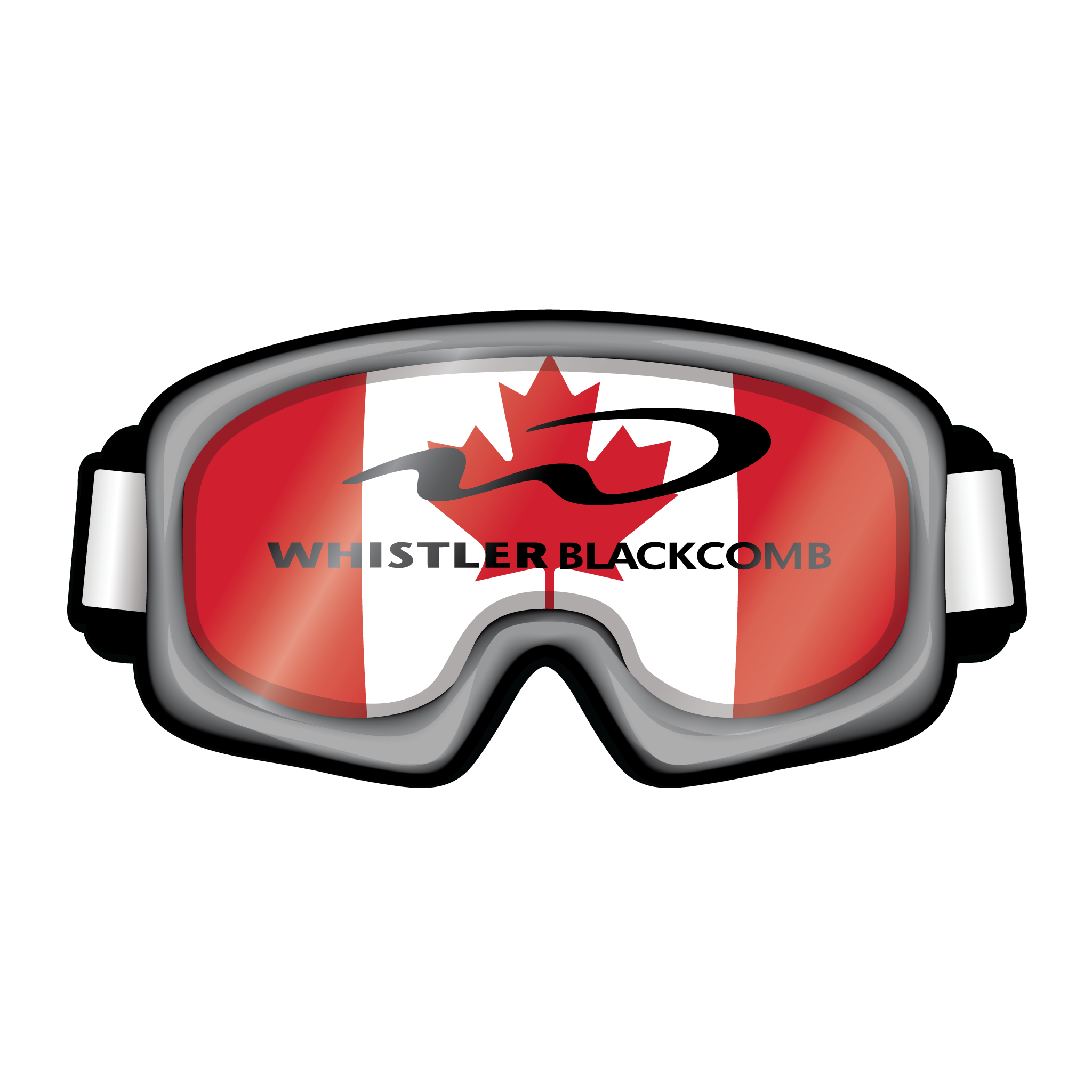 Whistler Blackcomb Canada Flag Goggles Sticker
