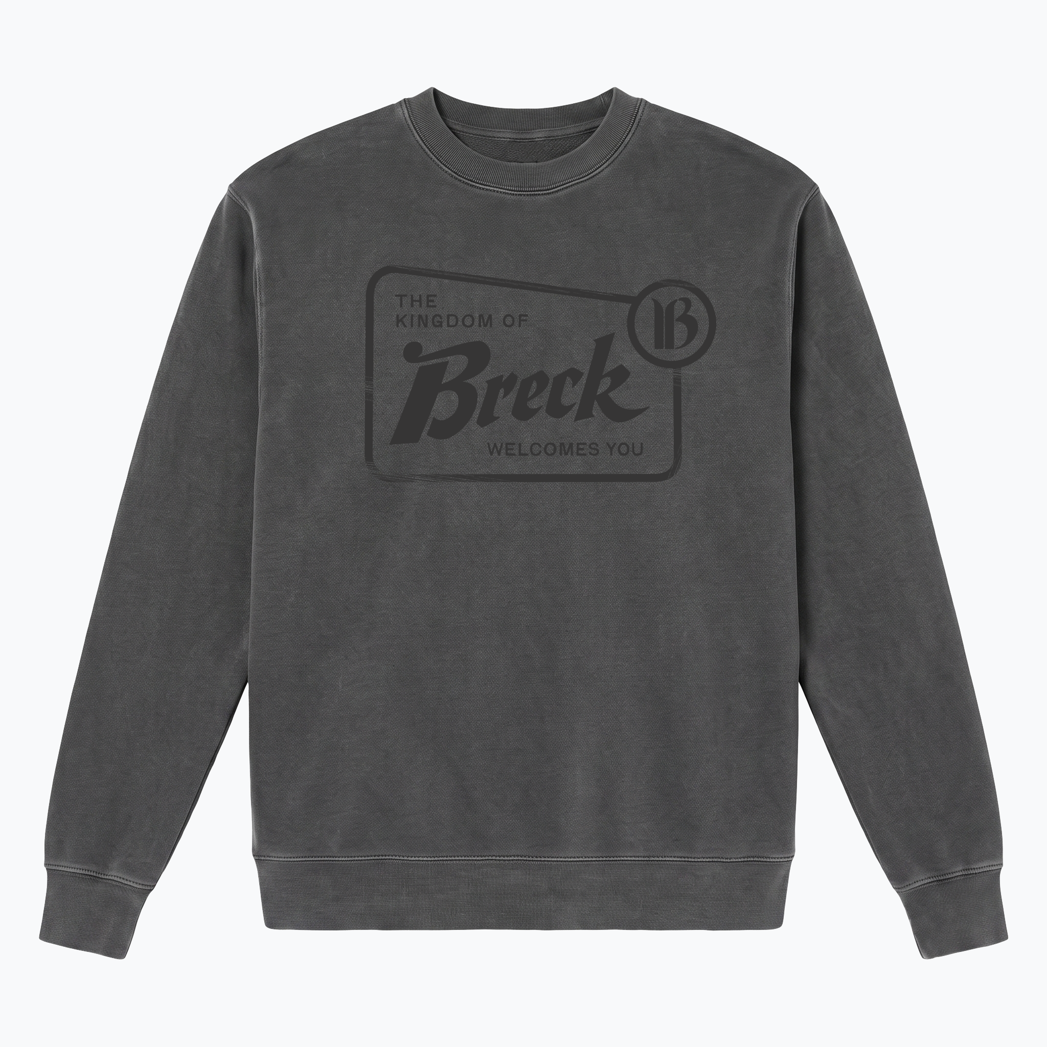 Kingdom of Breck Welcome Sign Logo Crew Sweatshirt