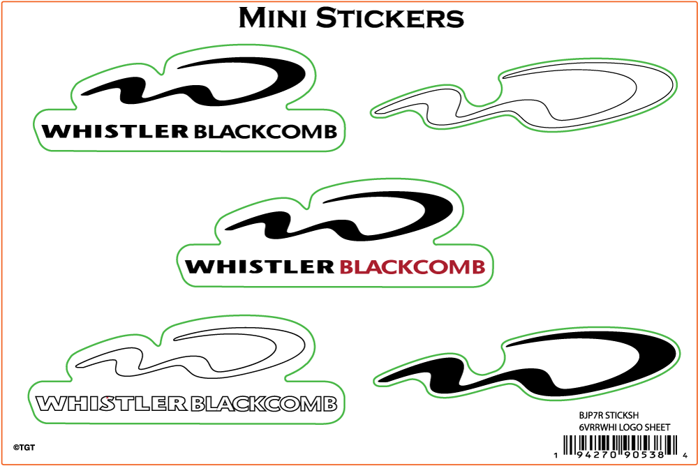 Whistler Blackcomb Multi Logo Stylie Sticker