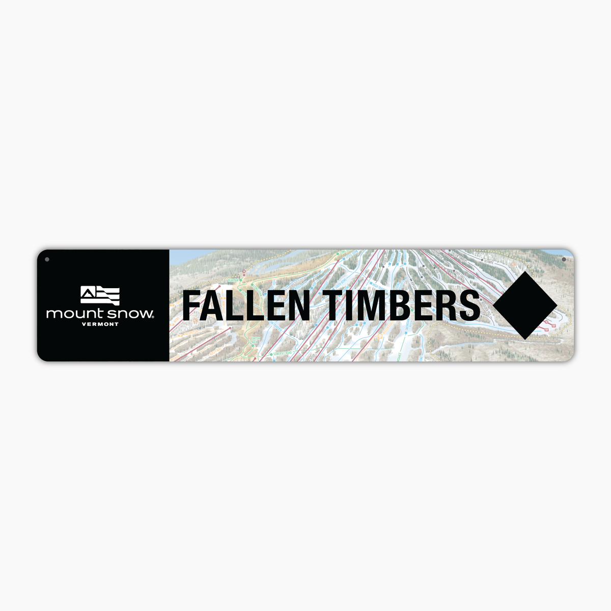 Mount Snow Fallen Timbers Trail Sign