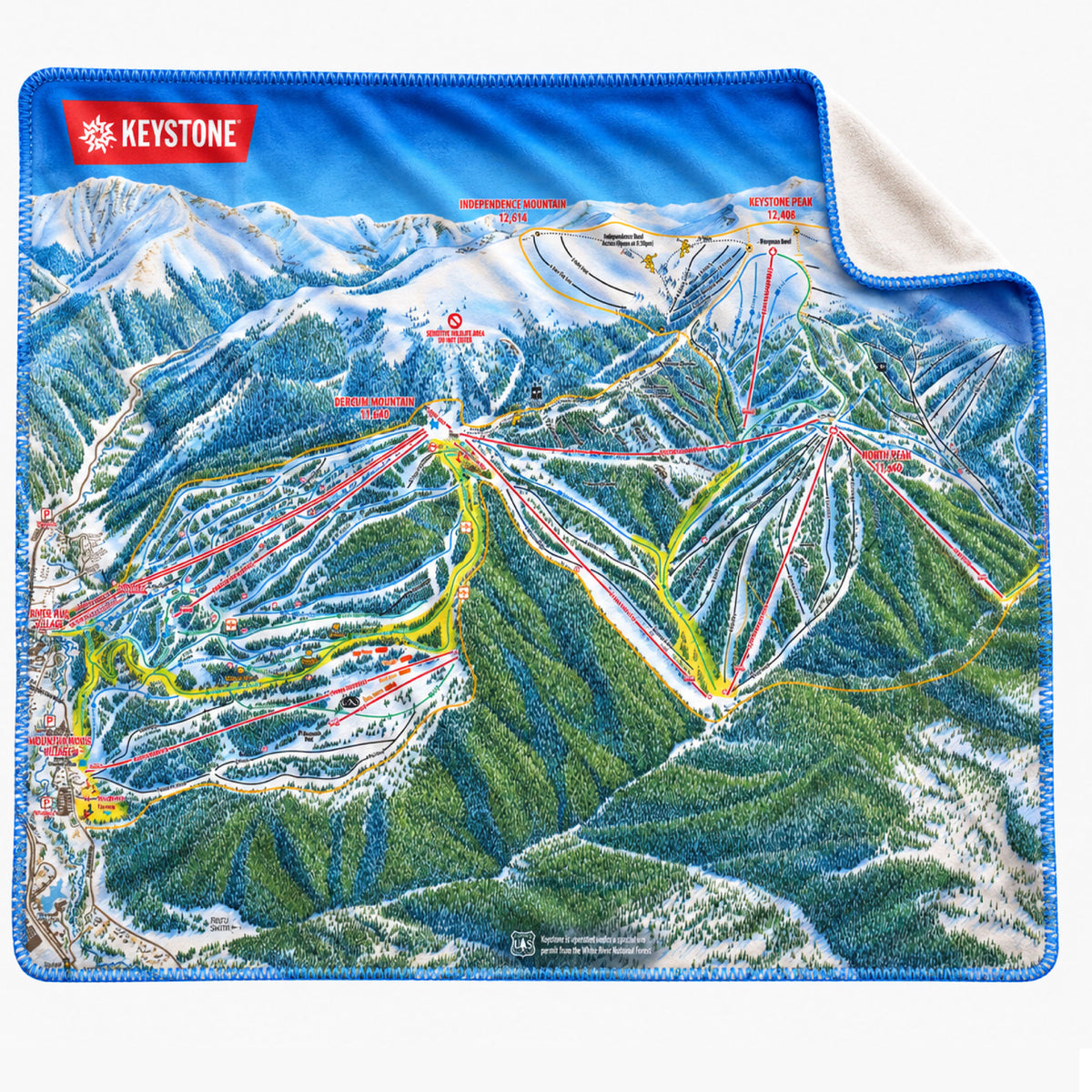 Keystone Trail Map Blanket