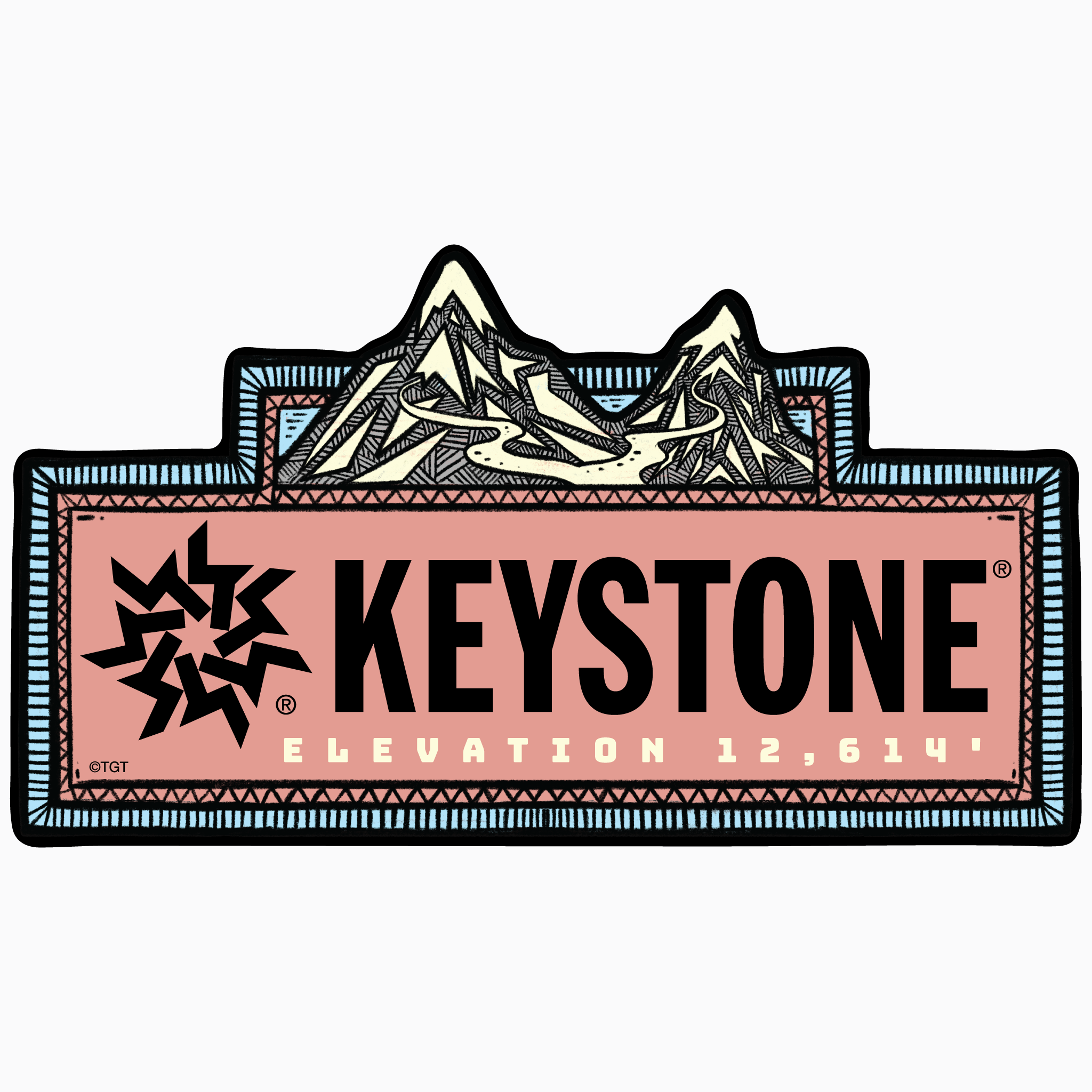 Keystone Mountains Sticker