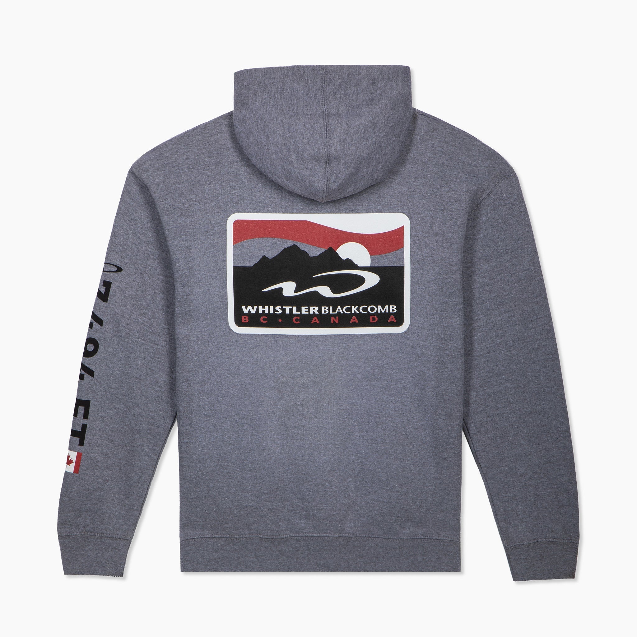 Whistler Blackcomb Mountain Label Hooded Sweatshirt