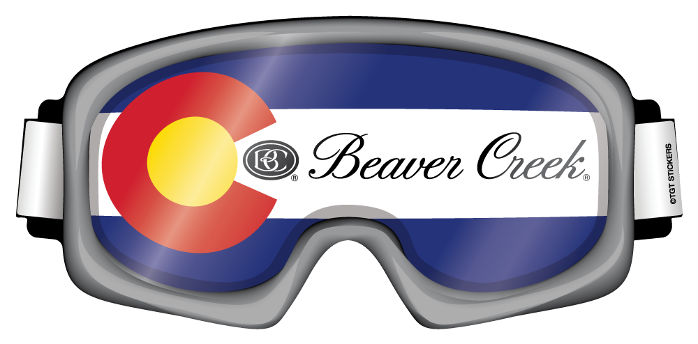 Beaver Creek Colorado Flag Goggles Sticker