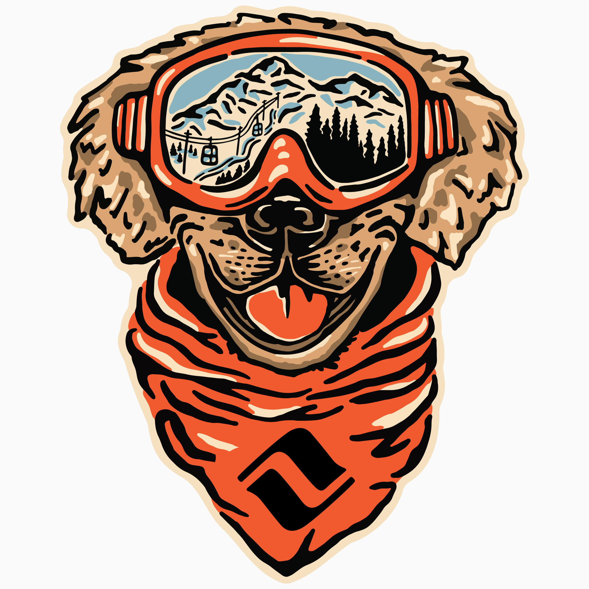 Vail Ski Dog Sticker