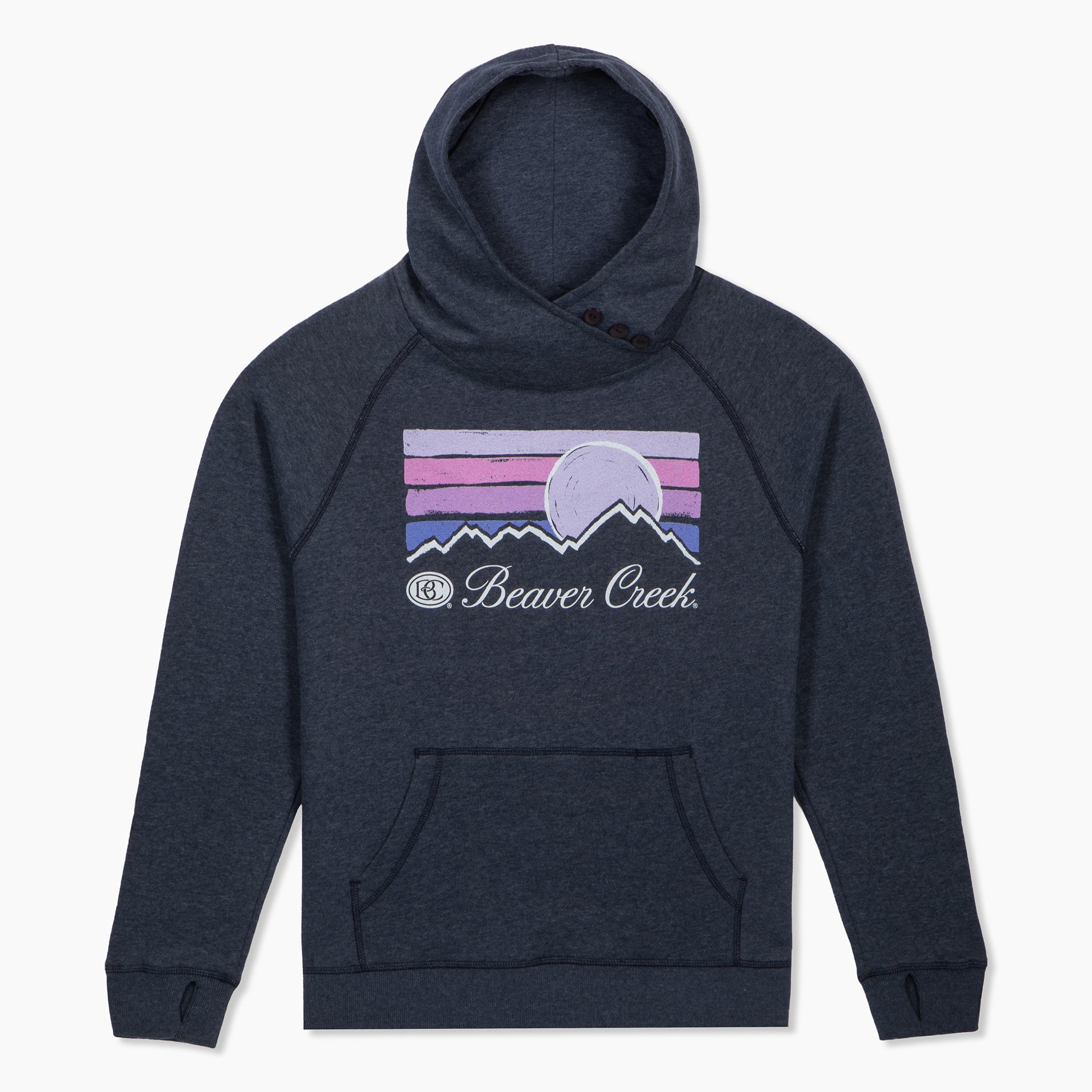 Beaver Creek Women's Pastel Sun Asym Hooded Sweatshirt