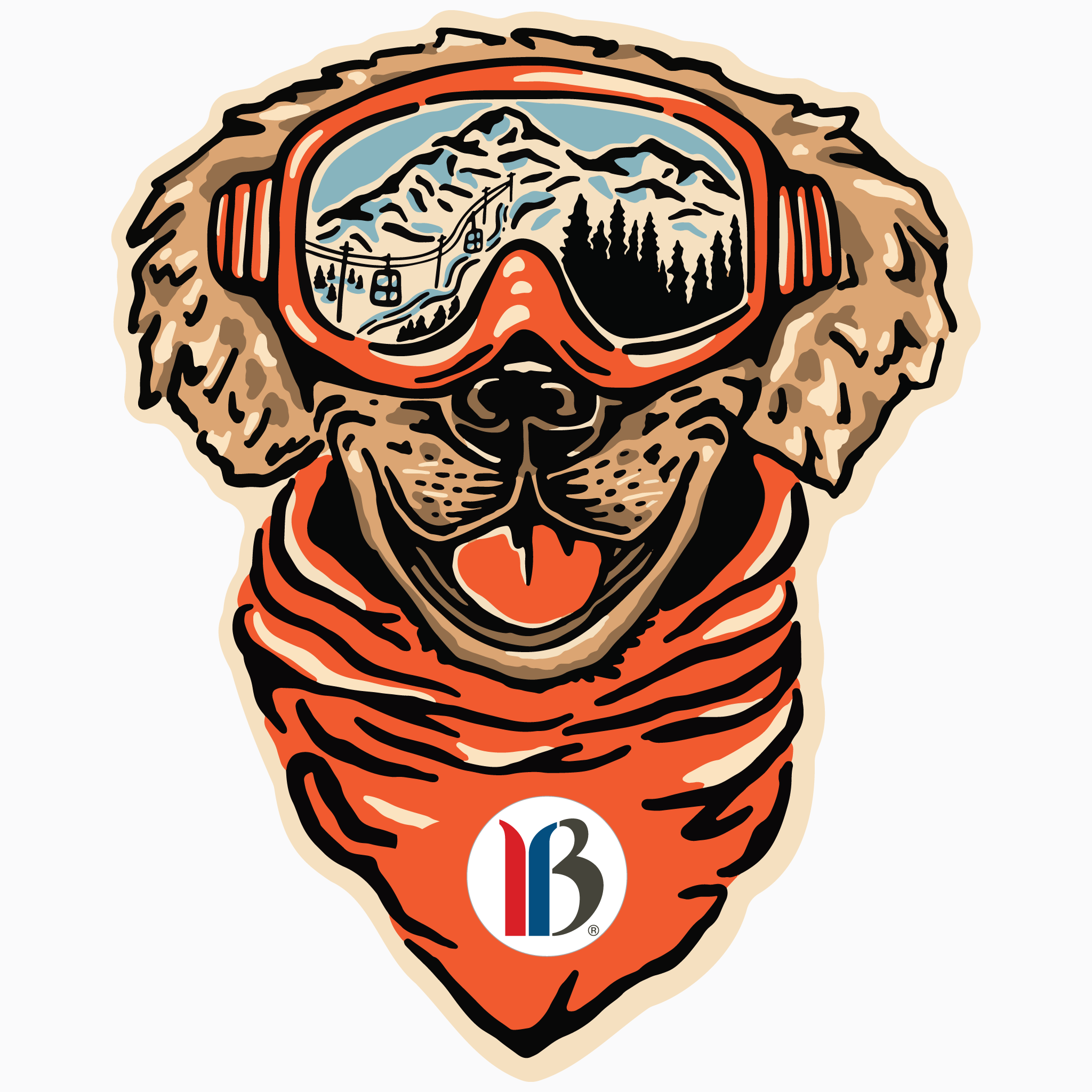Breckenridge Ski Dog Sticker