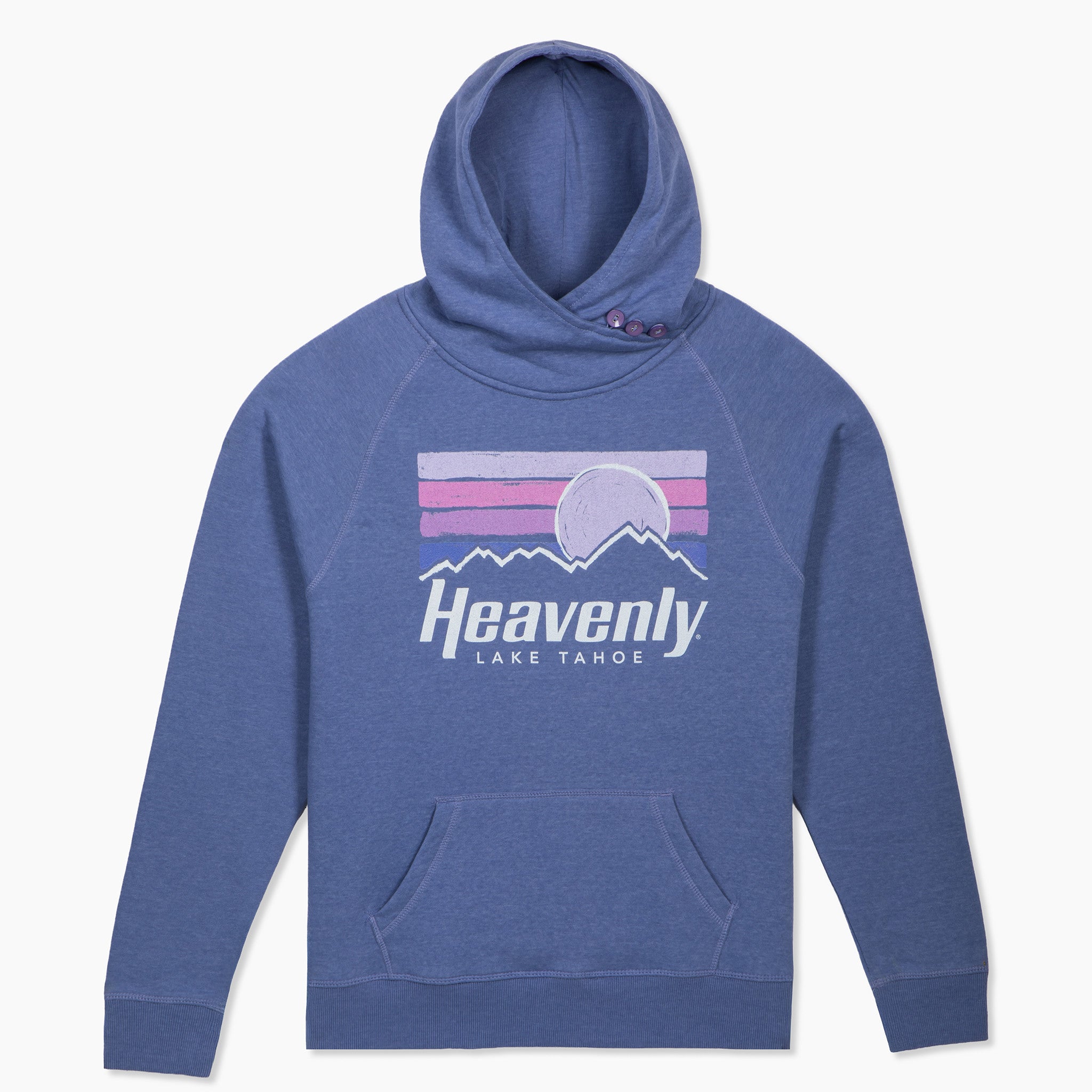 Heavenly Women's Pastel Sun Asym Hooded Sweatshirt