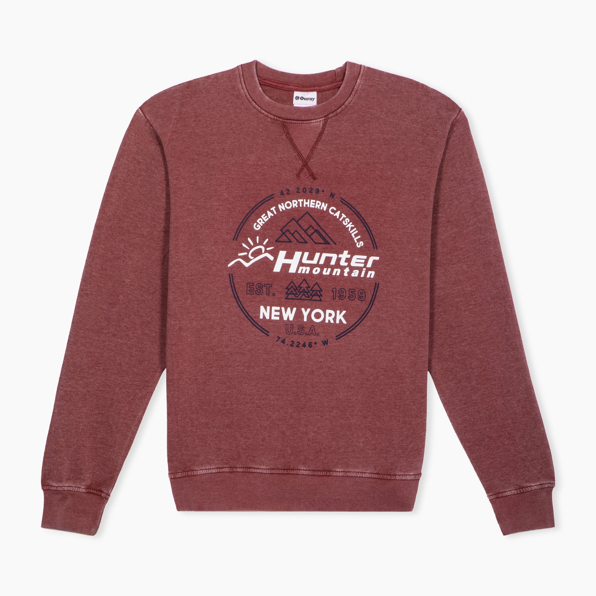 Hunter Mountain Avenue Weathered Crewneck Sweatshirt