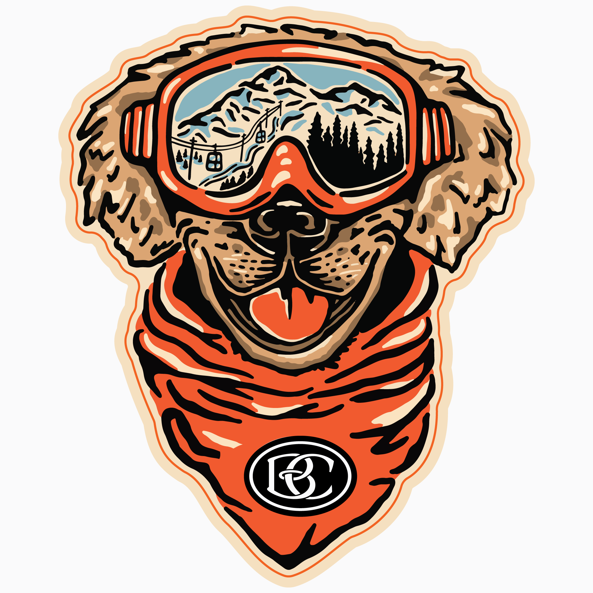Beaver Creek Ski Dog Sticker